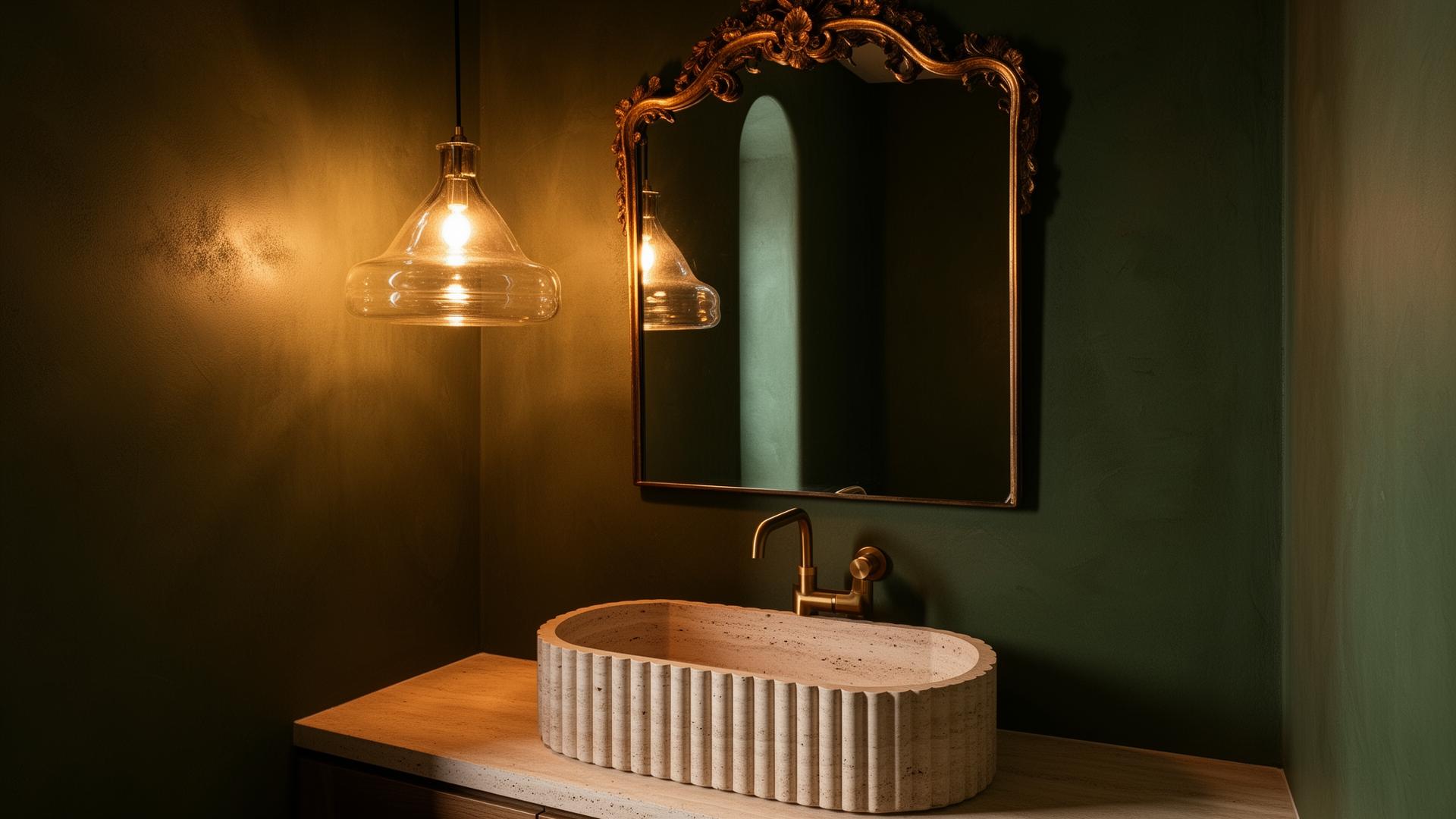 Sochárska powder room — Bomma — Dizajnové kúpeľne architektonické osvetlenie