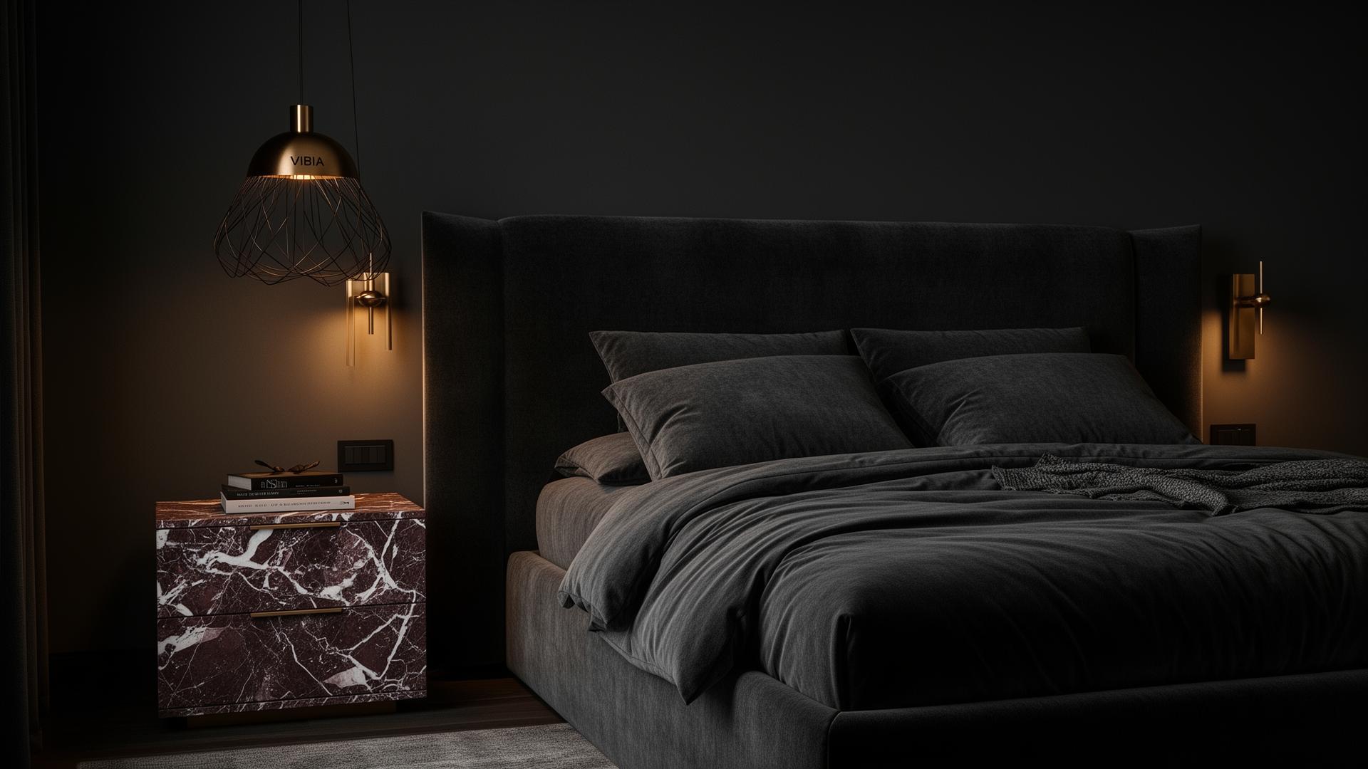 Dark & moody — Dizajnové spálne architektonické osvetlenie