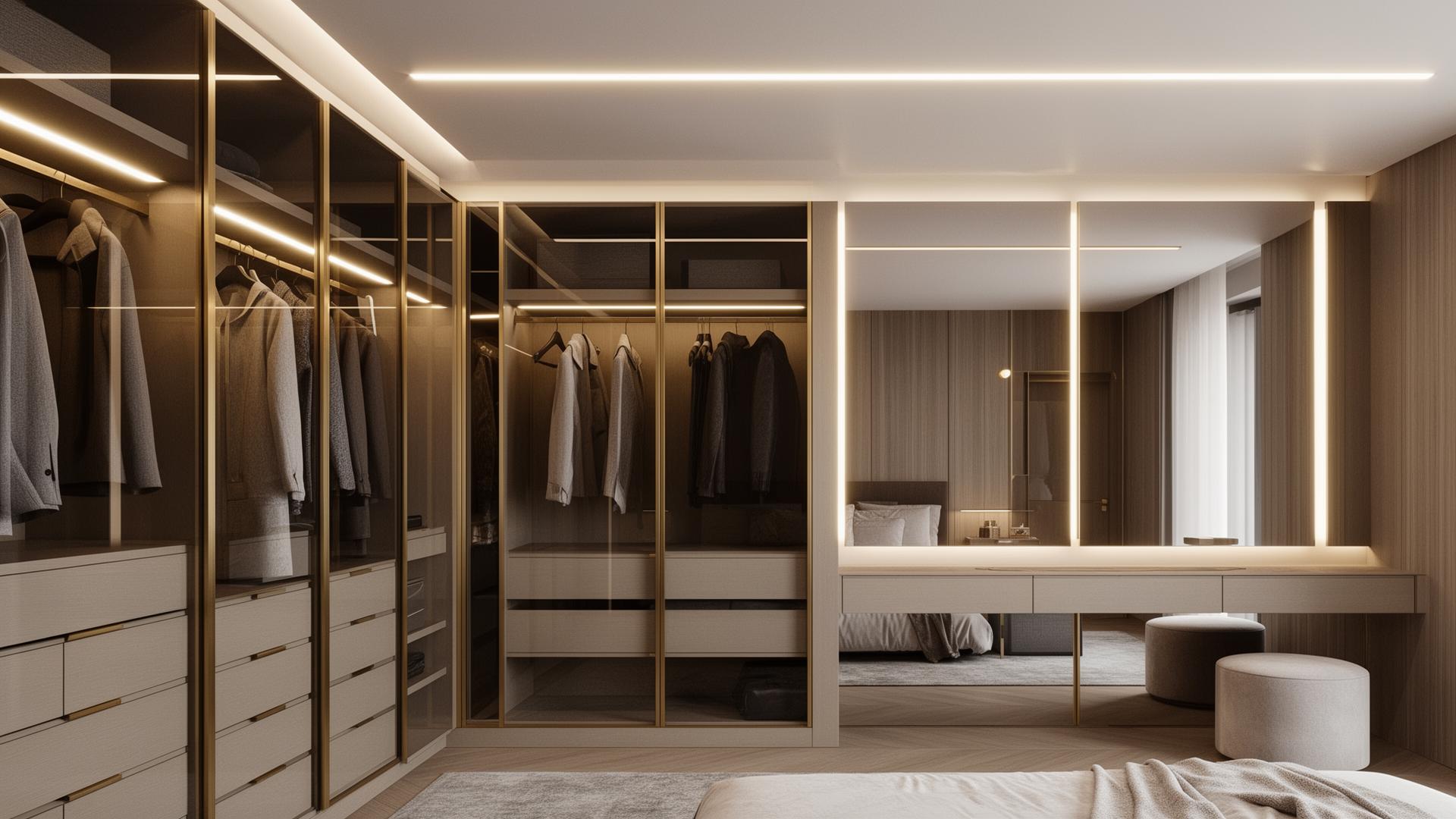 Penthouse spálňa — Dizajnové spálne architektonické osvetlenie