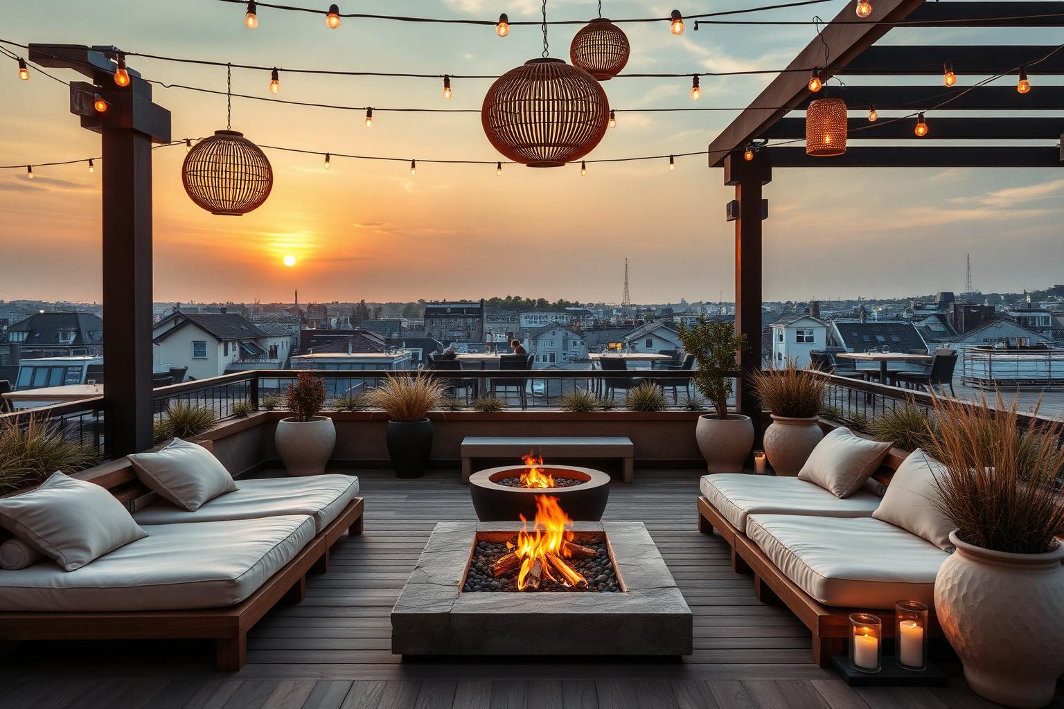 Strešná terasa — Butikový hotel architektonické osvetlenie