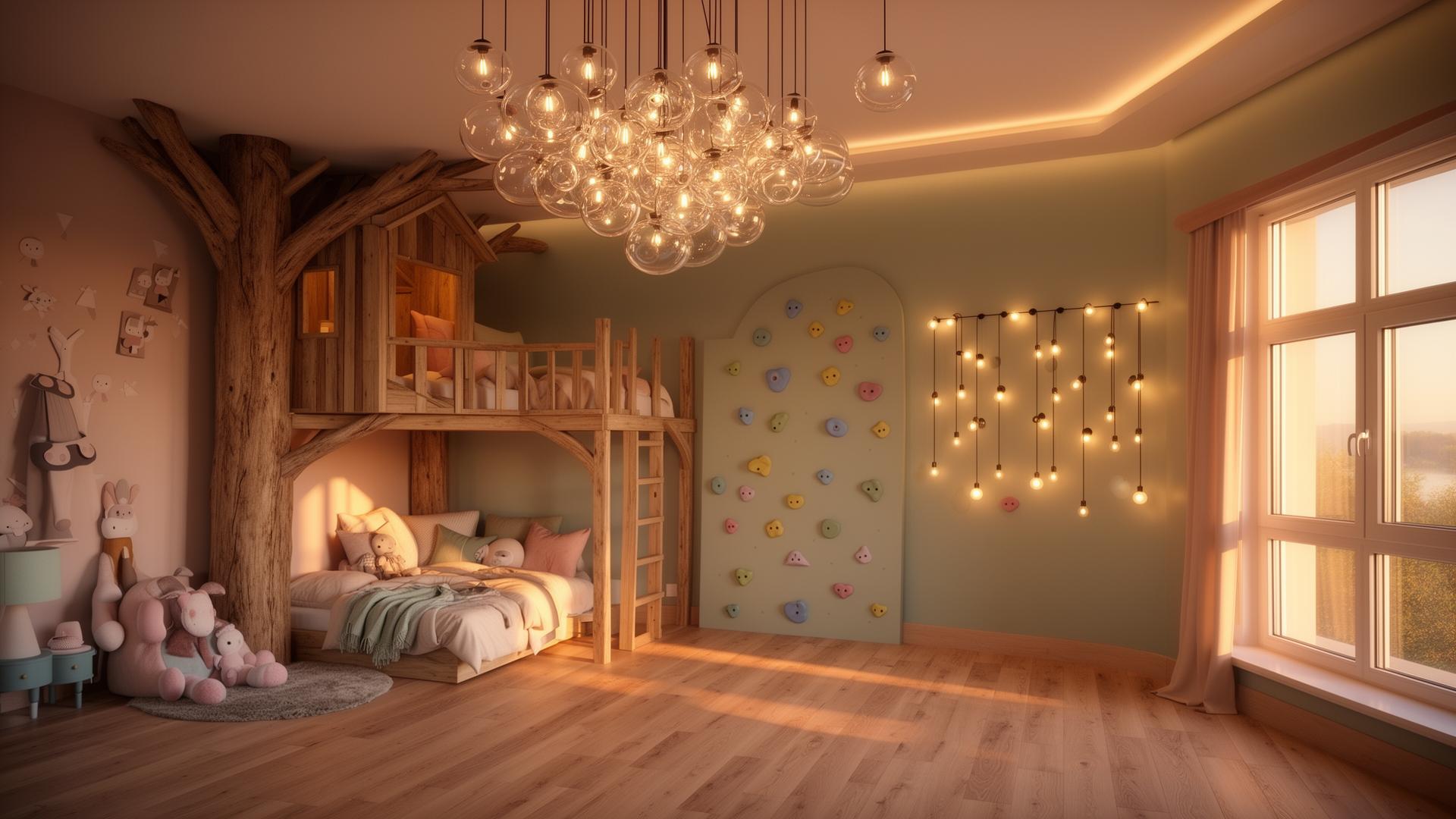Treehouse playroom — Dizajnové detské izby architektonické osvetlenie